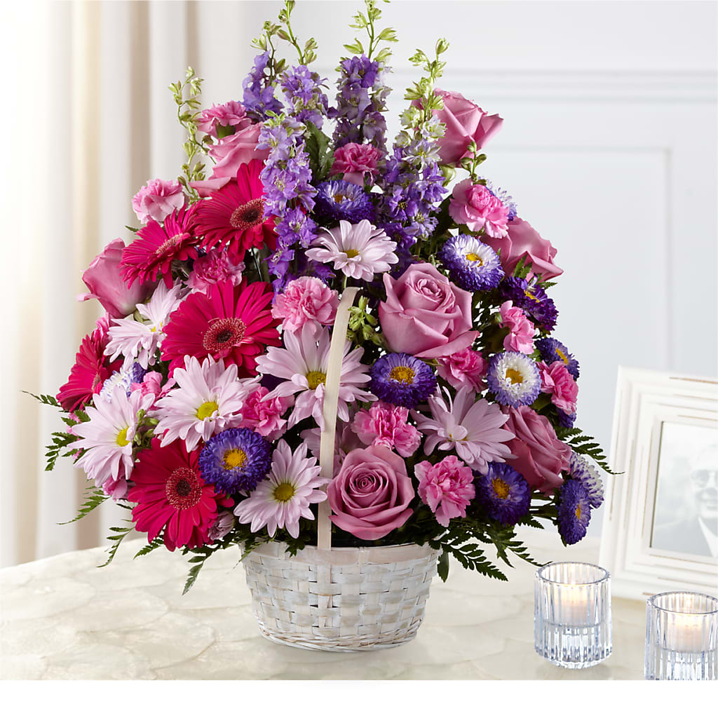 Pastel Peace Basket – All Of The Good Flowers, Jackson NJ