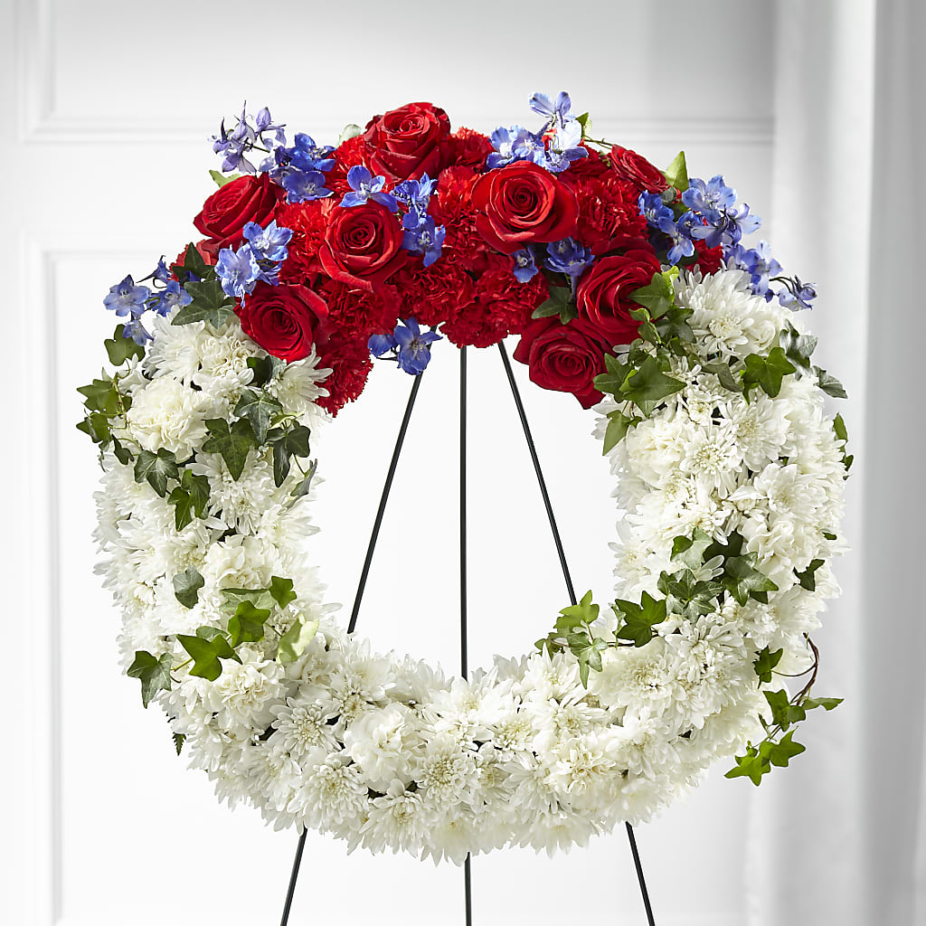 Patriotic Passion Wreath – All Of The Good Flowers, Jackson NJ