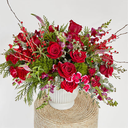 Big Red Bow Bouquet –  All Of The Good Flowers, Jackson NJ