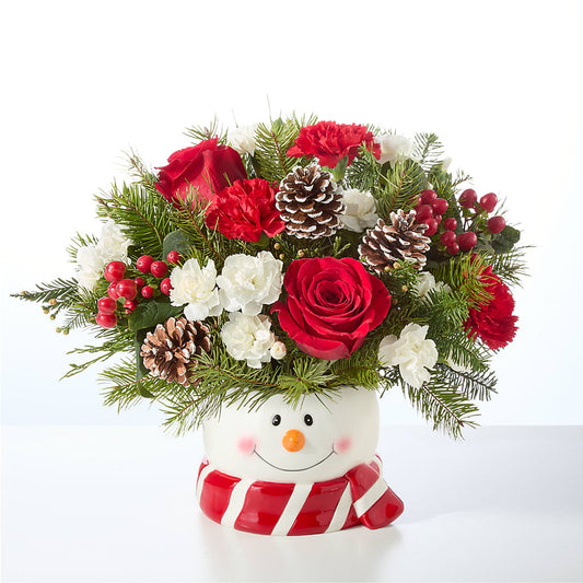 Jolly Snowman Bouquet –  All Of The Good Flowers, Jackson NJ