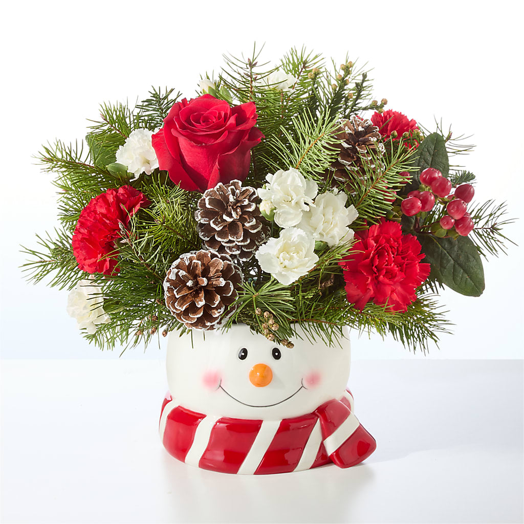 Jolly Snowman Bouquet –  All Of The Good Flowers, Jackson NJ