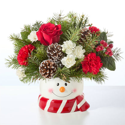 Jolly Snowman Bouquet –  All Of The Good Flowers, Jackson NJ