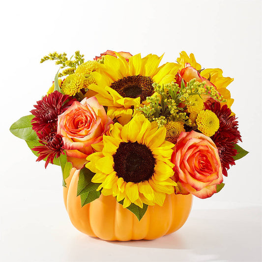 Golden Gourd Pumpkin Bouquet –  All Of The Good Flowers, Jackson NJ