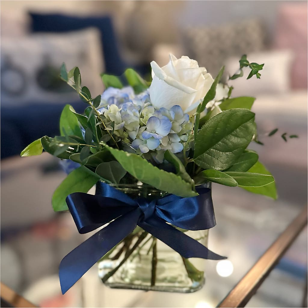 Sky Blue Delight Bouquet –  All Of The Good Flowers, Jackson NJ
