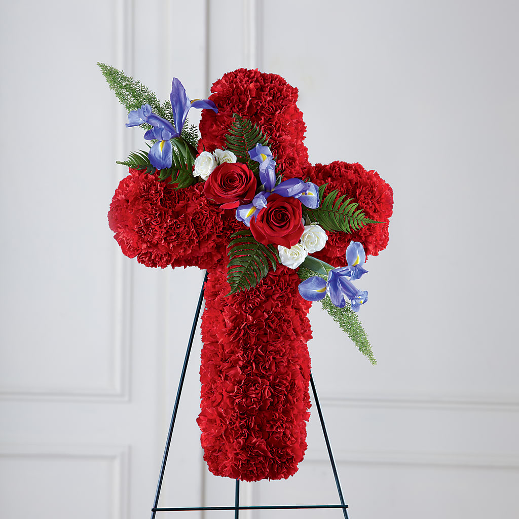 Faithful Hero Floral Cross –  All Of The Good Flowers, Jackson NJ