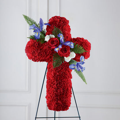 Faithful Hero Floral Cross –  All Of The Good Flowers, Jackson NJ