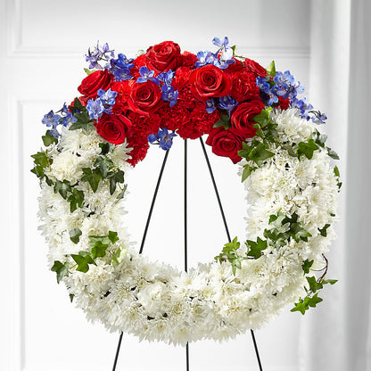 Patriotic Passion Wreath –  All Of The Good Flowers, Jackson NJ
