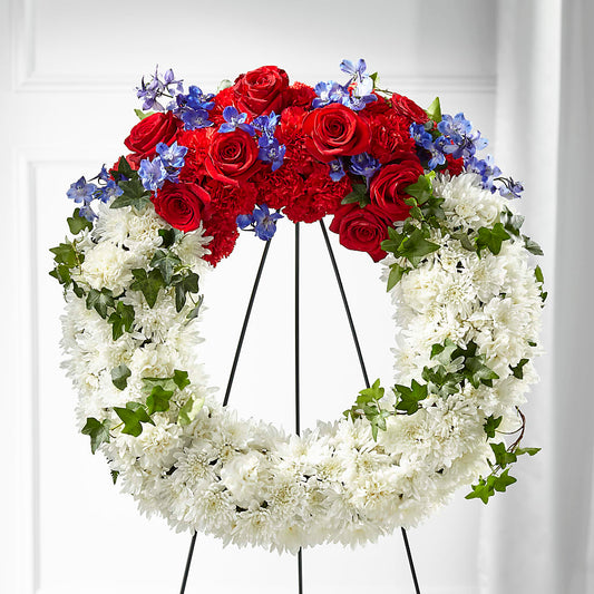Patriotic Passion Wreath –  All Of The Good Flowers, Jackson NJ