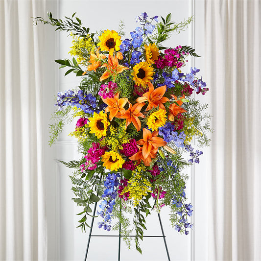 Sunlit Memories Standing Spray (Standard) –  All Of The Good Flowers, Jackson NJ