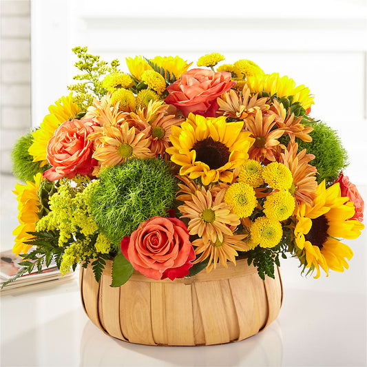 Harvest Sunflower Basket –  All Of The Good Flowers, Jackson NJ