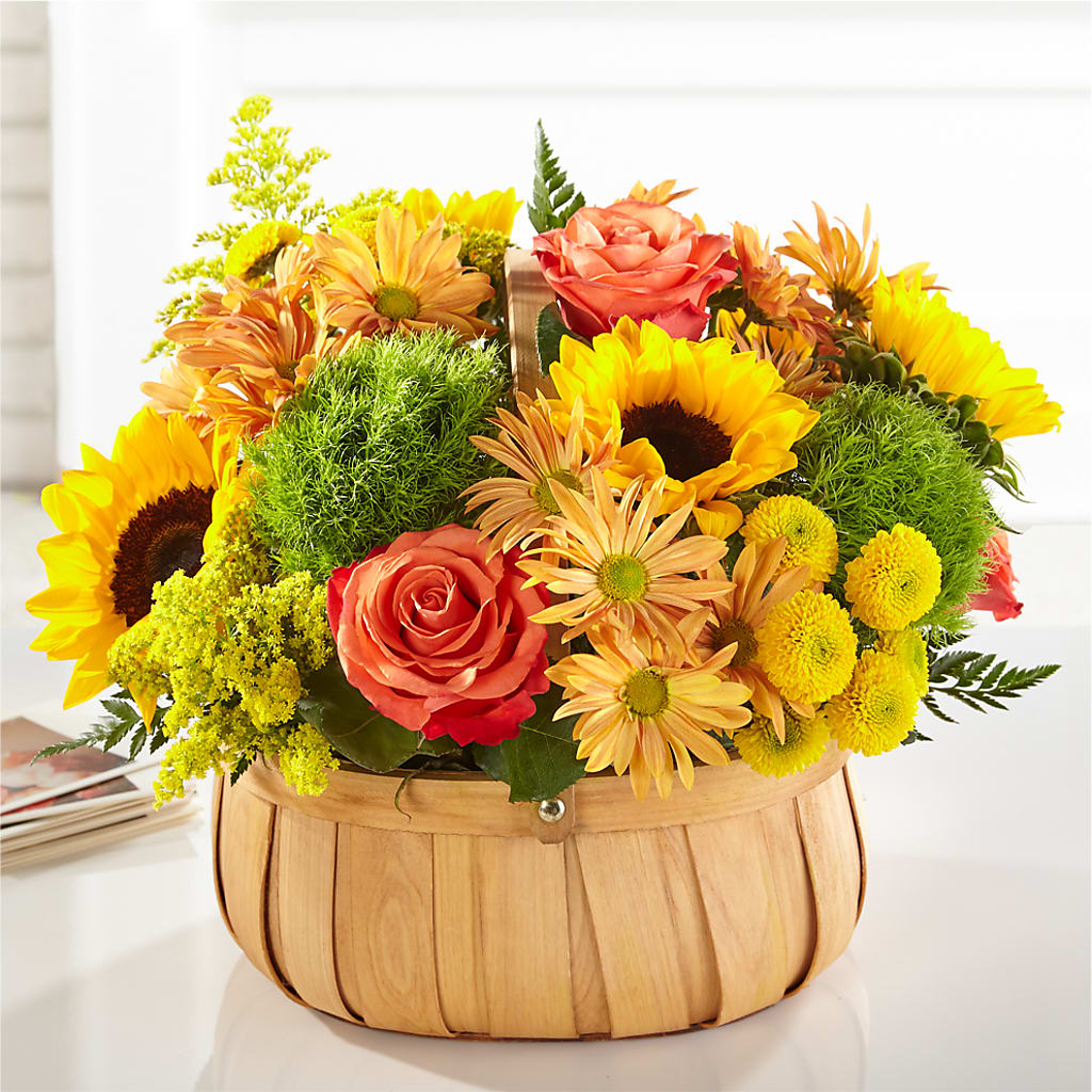 Harvest Sunflower Basket –  All Of The Good Flowers, Jackson NJ